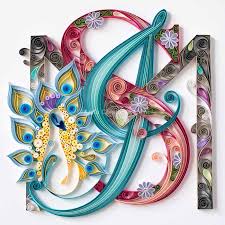 It's hanging above my stairs and will be a focal point for the entry way. Quilling Template For Letter M Paper Quilling Letter M 3 Steps Instructables Mbak Betti