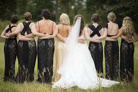 Modern Elegant White Black And Gold Wedding Wedding Maid Of Honor Bridesmaid Dresses