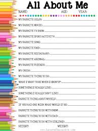 Kids Back To School Or Birthday Interview Free Printable There Are Many Choices Online But I Combined My Fav Birthday Interview School Interview Kids School