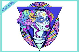Download Calavera Ladies Collection 21 Elements By Tatiana Cociorva Designs Thehungryjpeg Com
