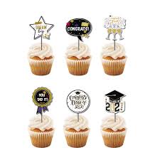 Te mostramos 2 ideas sencillas y rápidas para decorar tu graduación en casa.te comparto imprimibles para tus bocaditos y comentarios: Decoraciones Para Fiesta De Graduacion 24 Uds Magdalenas Clase De Graduacion 2021 Suministros De Decoracion De Pasteles Aliexpress