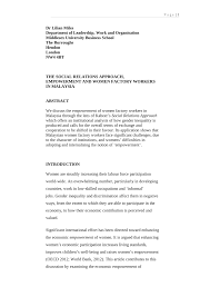 Many of malaysia's targeted heavy industries also suffered from severe gluts on the world market. Pdf The Social Relations Approach Empowerment And Women Factory Workers In Malaysia