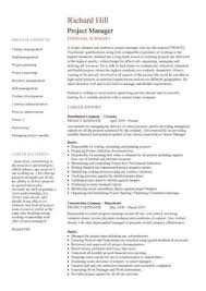 Project Manager Cv Template Construction Project Management Jobs Cv Team Leader