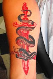 Selecting a snake for a tattoo can be exciting. Snake And Dagger Tattoo Tattoo Pictures Collection