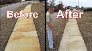 And to get one, either you need to browse through many options and look for each one's when it comes to removing rust from concrete, some primary guidelines are available before you start to scrub it off. Pressure Wash Remove Rust Stains From Concrete Sidewalk Winter Weed Control Update Youtube