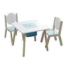 Labebe Wooden Activity Table Chair Set Bird Printed White Toddler Table With Bin For 1 5 Years Learning Table Kid Picnic Table Cute Bedroom Furniture Boy Furn Kids Desk Chair Toddler Table Boys Furniture