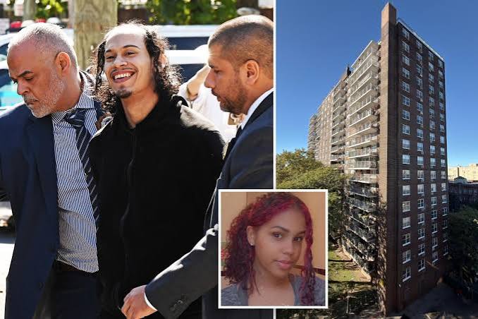 Monster accused of pushing girlfriend, baby off NYC balcony flashes demonic grin as he's hauled away by cops