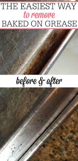 Using dishwashing detergent is one of the best ways to remove an olive oil stain as the dish detergent is made to absorb grease directly. The Easiest Way To Remove Baked On Grease Frugally Blonde