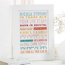 Maybe you would like to learn more about one of these? Personalised 30th Birthday Memory Gifts For Her Chatterbox Walls