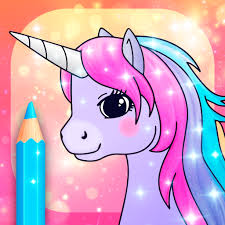 My recommendation is to coloring in the picture and then add a little glue to unicorn horn and cover it in glitter. Unicorn Coloring Pages With Animation Effects Apps On Google Play