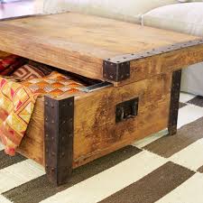 Good things come to those who wait! Sliding Top Trunk Table Coffee Table Wisteria Trunk Table Pallette Furniture Coffee Table With Storage
