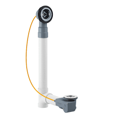 The stopper has a light grey plastic body with four fins and an offset tab with an oval hole on the bottom. K 37383 Na Kohler Pureflo Rough In Cable Bath 30 Pop Up Tub Drain With Overflow Reviews Wayfair