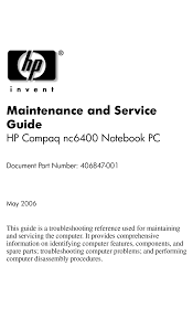 When cleaning the system of Hp Compaq Nc6400 Maintenance And Service Manual Pdf Download Manualslib