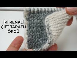 Iki Renkli Cift Tarafli Orgu Nasil Orulur Orgu Battaniye Bere Hirka Yelek Modeli Figen Ararat Knitting Tutorial Double Knitting Tutorial Double Knitting