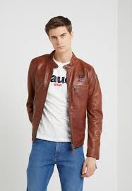 Blauer Leather Jacket Brown Zalando Co Uk Casacas De Cuero Hombre Casacas Hombres
