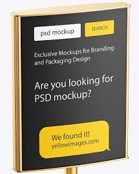 Download Metallic Stand W Plastic Front Mockup In Outdoor Advertising Mockups On Yellow Images Object Mockups PSD Mockup Templates