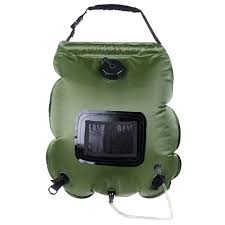This is what i use at my cabins and it works remarkably well for such a small investment. Solar Shower Bag Flexible Pvc Polyvinyl Chloride Polyester Polyamide Camping Army Green 1 Pcs 7561522 2021 37 79