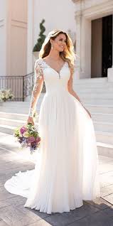 Showcasing newest collections from top designers. A Line Wedding Dresses 2020 2021 Collections Overview A Line Wedding Dresses With Illu Long Sleeve Bridal Dresses Bridal Dresses Lace Bridal Wedding Dresses