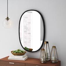 Sung wook park set of 3 black powder coated metal framed diamond shaped mirrors suspended by. Umbra Hub Accent Mirror Reviews Wayfair