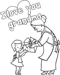 Happy grandparents day coloring page. I Love You Grandma Printable Card Topcoloringpages Net