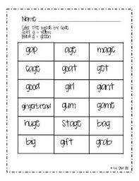 Hard And Soft G Printables Soft G Words G Words Phonics Words