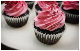 Squeeze a drop of red food coloring into a bowl or paper plate (i prefer paper plates, since you don't have to. Dark Chocolate Cupcakes With Super Fluffy Frosting Egg Yolk Days