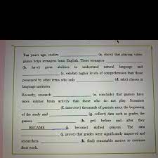 Complete With The Following Text With The Simple Past Or The Present Perfect Form Of The Verbs In Brainly Com Br