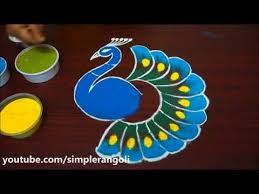 Pin By Santhoshima On Peacock Small Rangoli Design Rangoli Designs Kolam Designs