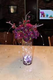Purple Centerpieces With Waterproof Lights Burlap Centerpieces Purple Centerpieces Centerpieces