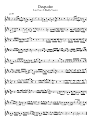 Despacito Sheet Music For Violin Download Free In Pdf Or Midi Violin Sheet Music Free Violin Sheet Music Clarinet Sheet Music