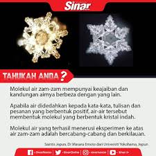 Air zam zam, shah alam, malaysia. Tahukah Anda Bentuk Molekul Air Zam Zam