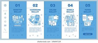 Crypto wallets help you to store your cryptocurrencies. Cryptocurrency Wallets Types Onboarding Mobile Web Stock Vector Royalty Free 1496947139
