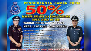 IPD Sibu tawar 50 peratus diskaun saman trafik