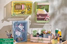 Ordnungshelfer Aus Mandarinenkisten Bastelshop Und Hobby Vbs Bastelbedarf Kiste Basteln Korb Und Kiste Bastelideen
