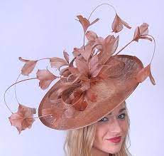 Copper Feather Profile Fascinator Fascinator Derby Hats Hats For Women