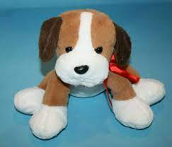Animal Adventure Dog 8 Brown White Plush Stuffed Animal Soft Toy Red Bow 2013 Animaladventure Alloccasi Soft Toy Animals Plush Stuffed Animals Dog Adventure
