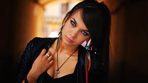 A green shirt can have them glowing green, while a brown sweater. Brunette Dark Hair Women Hazel Eyes Cleavage Model Face Long Hair Looking At Viewer Feathers Black Outfits Jacket Portrait Necklace Black Clothing Leather Jackets Tunnel Snake Wallpapers Hd Desktop And Mobile