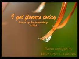 He beat me to death. Ppt I Got Flowers Today Powerpoint Presentation Free Download Id 1377267