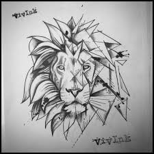 Geometric Lion Tattoo Lion Tattoo Design Lion Tattoo Geometric Lion