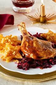 Entenkeule Mit Lebkuchensosse Cranberry Rotkohl Rezept Lecker Rezepte Mit Rotkohl Leckeres Essen Rezepte