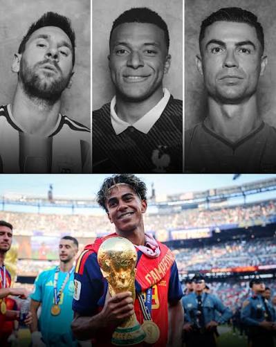 Lamine Yamal saw off Lionel Messi, Kylian Mbappe and Cristiano Ronaldo on  the way to lifting the World Cup 🤯 😮‍💨 The future is now 🔥