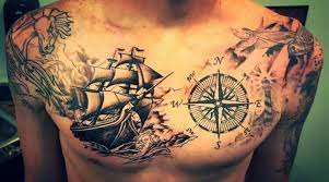 Half Sleeves And Full Chest In Progress Sleeve Tattoos Body Art Tattoos Compass Tattoo