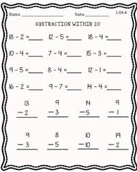 52 Pages Common Core 1 Oa 6 First Grade Add And Subtract Within 20 Adding And Subtracting Subtraction Math Pages