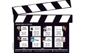 Faire Part Cinema Theme Film Ticket Mariage Creation Sur Mesure Plan De Table Mariage Table Mariage Cinema Mariage