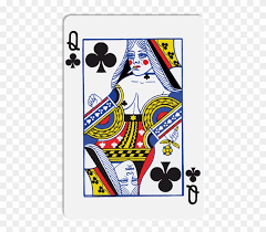 The queen is a playing card with a picture of a queen on it. Queen Playing Cards Png Queen Of Clubs Card Transparent Png 600x895 6048642 Pngfind