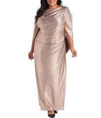 All colors can be changed. R M Richards Plus Size Stretch Crinkled Foil Ruched Waist Drape Back Dress Dillard S