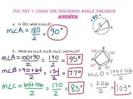 Polygons and circles investigating angles and segments of circles g.11a the student will use use this construction to explore opposite angles in quadrilaterals inscribed in circles. 12 3 Inscribed Angles Youtube