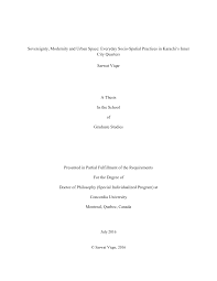 Sovereignty, Modernity and Urban Space: Everyday Socio-Spatial Practices in  Karachi's Inner City Quarters Sarwat Viqar A Thesi