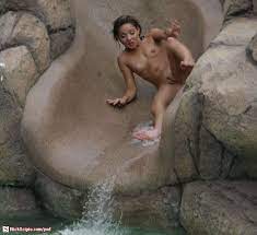A stuntman slides down the slide, secured by a rope. Milf Nude Water Slide Niche Top Mature