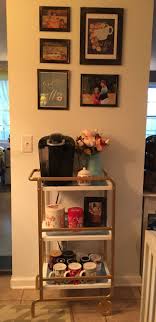 Ikea Sunnersta Cart Spray Painted Gold Perfect Coffee Cart Bar Cart Decor Coffee Carts Gold Bar Cart